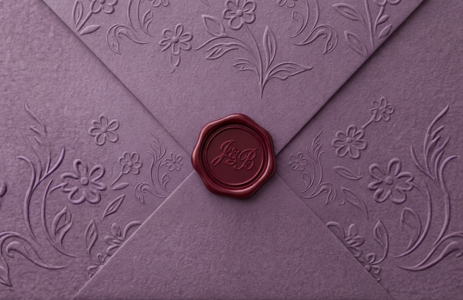 Briefumschlag mit Wachssiegel J&B